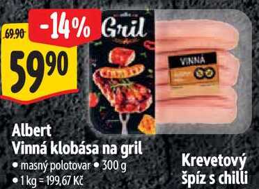 Albert Vinná klobása na gril, 300 g