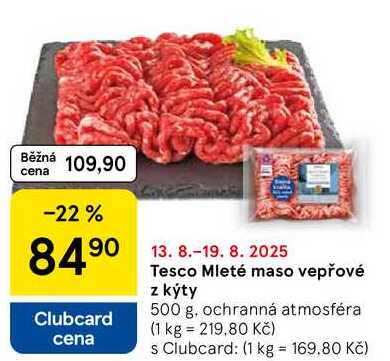 Tesco Mleté maso vepřové z kýty, 500 g 
