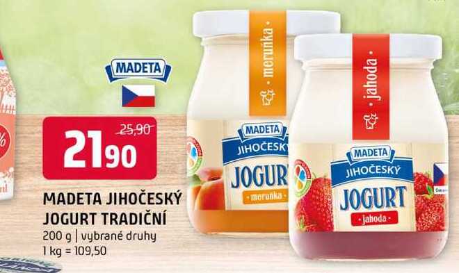 Madeta Jihočeský jogurt tradiční 200g vybrané druhy