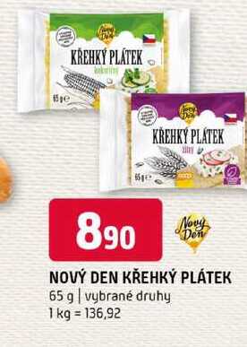 Nový den křehký plátek 65 g vybrané druhy 