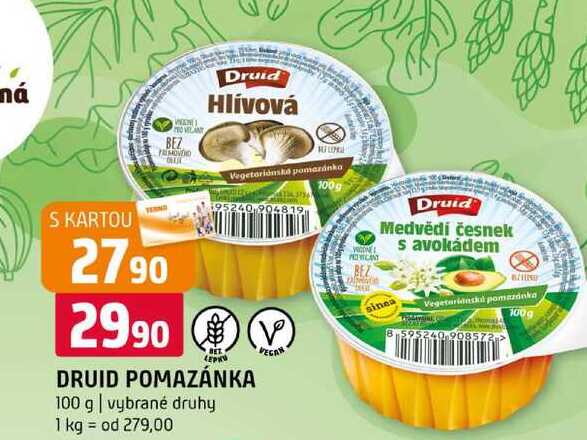 Druid pomazánka 100 g vybrané druhy 