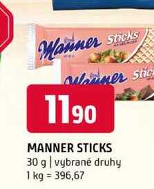 MANNER STICKS 30 g vybrané druhy
