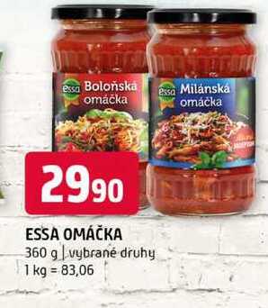 ESSA OMÁČKA 360 g vybrané druhy 