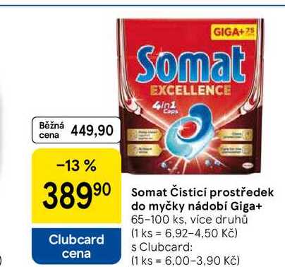 Somat Čisticí prostředek do myčky nádobí Giga+, 65-100 ks