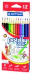 Školní pastelky šestihranné
