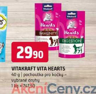 Vitakraft VITA HEARTS 40 g pochoutka pro kočky vybrané druhy