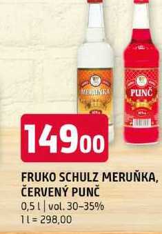 FRUKO SCHULZ MERUŇKA, ČERVENÝ PUNČ 0,5l vol. 30-35% 