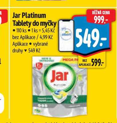 Jar Platinum Tablety do myčky  110 ks 