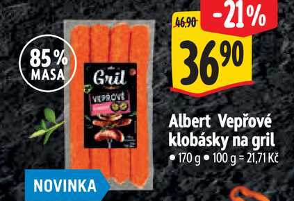  Albert Vepřové klobásky na gril 170 g 