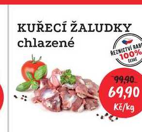 KUŘECÍ ŽALUDKY chlazené 1kg  