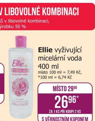 Ellie vyživující micelární voda 400 ml 