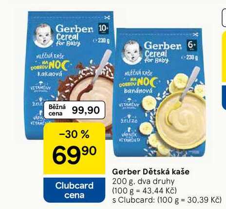 Gerber Dětská kaše, 200 g 
