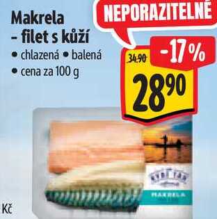  Makrela - filet s kůží  100 g