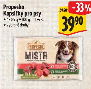 Propesko Kapsičky pro psy, 4x 85 g 
