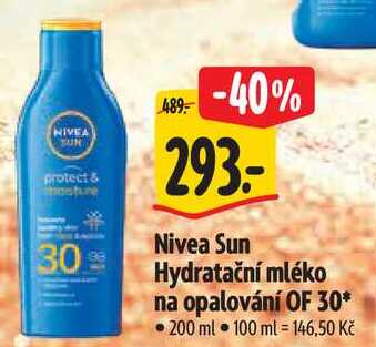 Nivea Sun Hydratační mléko na opalování OF 30, 200 ml 