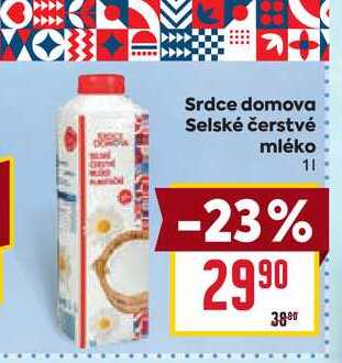 Srdce domova Selské čerstvé mléko 1l