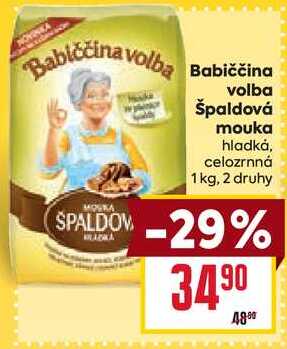 Babiččina Špaldová mouka hladká, celozrnná 1 kg