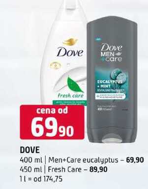 DOVE EUCALYPTUS MINT Z 400 ml Men+Care eucalyptus 450 ml Fresh Care 