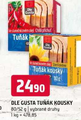 Dle Gusta Tuňák kousky 80/52 g vybrané druhy 