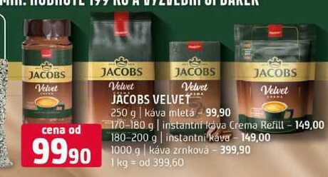 Jacobs Velvet instantní káva 