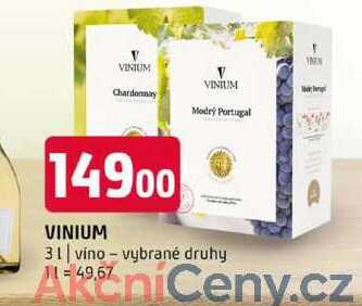 VINIUM 3l vino vybrané druhy