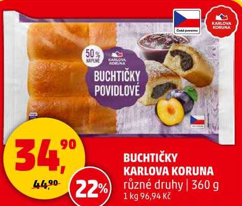 BUCHTIČKY KARLOVA KORUNA různé druhy, 360 g 