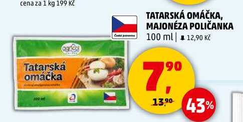 TATARSKÁ OMÁČKA, MAJONÉZA POLIČANKA, 100 ml 