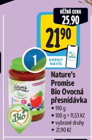 Nature's Promise Bio Ovocná přesnídávka  190 g 