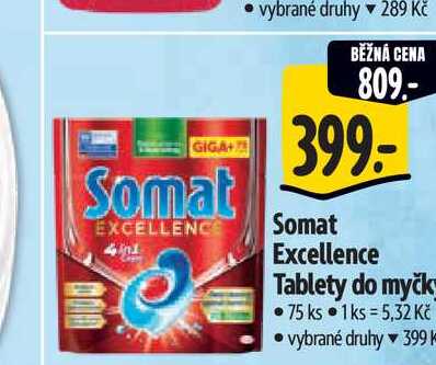   Somat Excellence Tablety do myčky  75 ks 