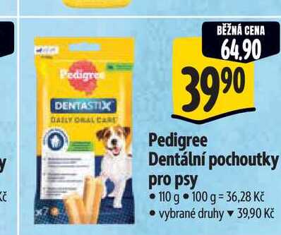   Pedigree Dentální pochoutky pro psy 110 g  