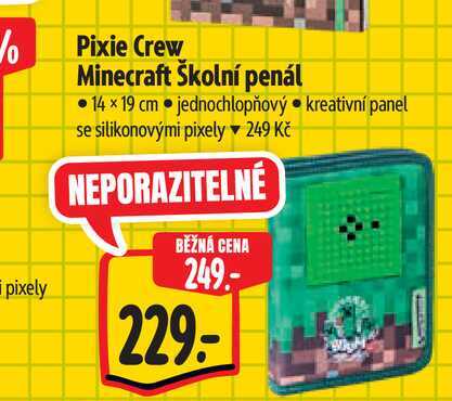   Pixie Crew Minecraft Školní penál  14x19 cm 