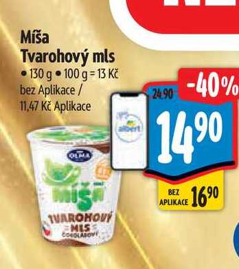 Míša Tvarohový mls 130 g 
