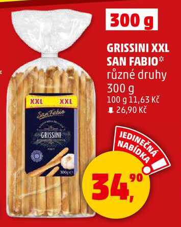 GRISSINI XXL SAN FABIO různé druhy, 300 g 