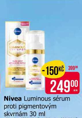 Nivea Luminous sérum proti pigmentovým skvrnám 30 ml 