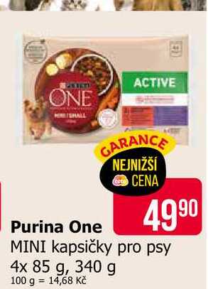 Purina One kapsičky pro psy 4x 85 g