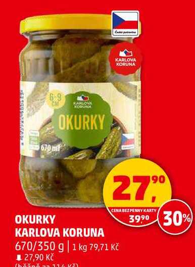 OKURKY KARLOVA KORUNA, 670/350 g 