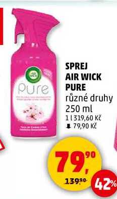 SPREJ AIR WICK Pure PURE různé druhy, 250 ml 