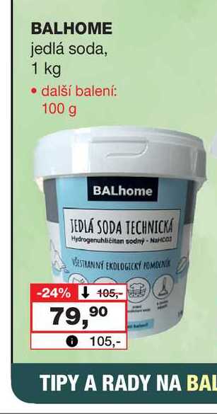 BALHOME jedlá soda, 1 kg