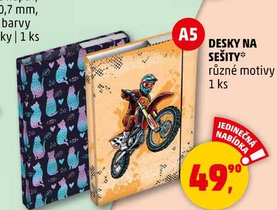 DESKY NA SEŠITY různé motivy, 1 ks  