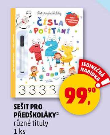 SEŠIT PRO PŘEDŠKOLÁKY různé tituly, 1 ks  