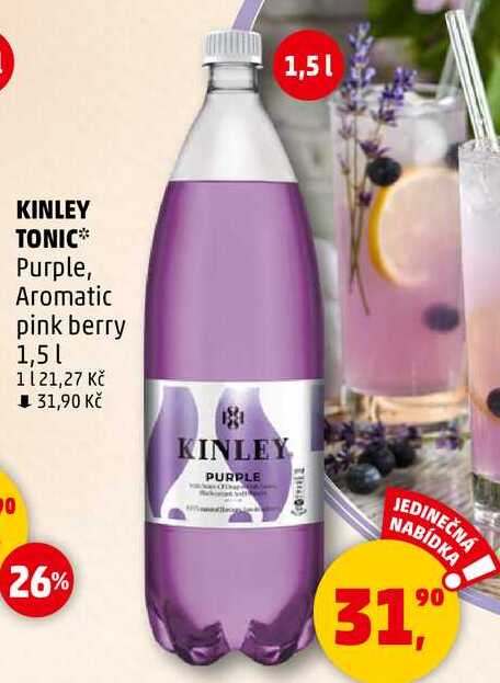 KINLEY TONIC Purple, Aromatic pink berry, 1,5 l