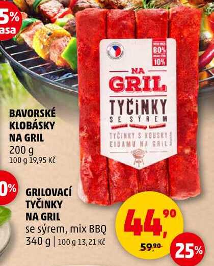 GRILOVACÍ TYČINKY NA GRIL se sýrem, 340 g