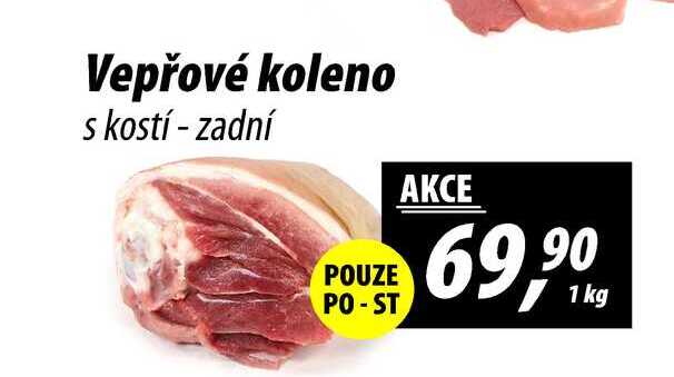 Vepřové koleno s kostí - zadní, 1 kg 