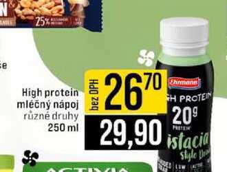 High protein mléčný nápoj různé druhy 250 ml 