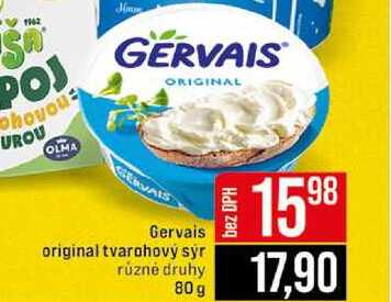 Gervais original tvarohový sýr různé druhy 80 g 