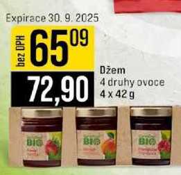Džem 4 druhy ovoce 4 x 42 g 