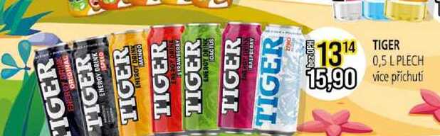 TIGER 0,5l více příchutí 