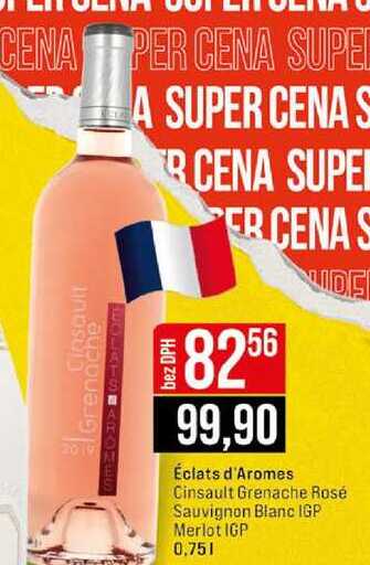 Éclats d'Aromes OE Cinsault Grenache Rosé Sauvignon Blanc IGP Merlot IGP 0,75l