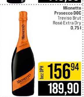 Mionetto Prosecco DOC Treviso Brut Rosé Extra Dry 0,75l