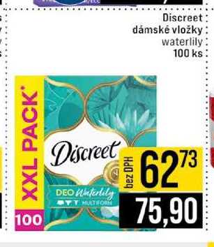 Discreet dámské vložky waterlily 100 ks